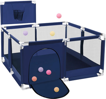 Grondbox - Speelbox - Grondbox Baby - Playpen - 128x128x66cm - Blauw