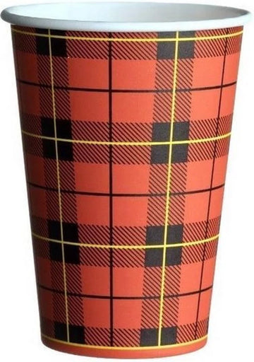 Kartonnen koffiebekers - Schotse/Scotty Ruit - 180ml (7,5oz) - 25 x 100 stuks - 2500