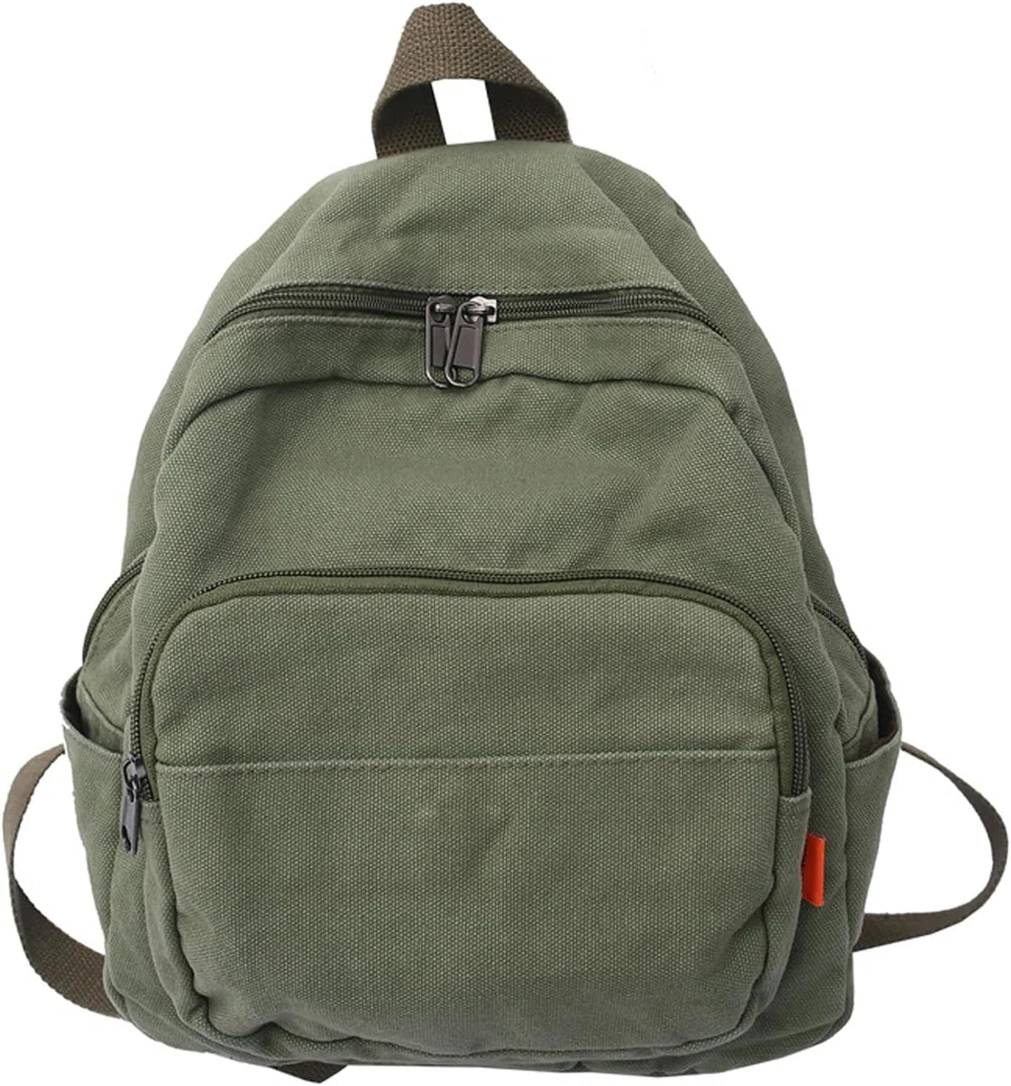 Canvas rugzak voor kleine stad Damesrugzakken Damesrugzak Rugzak voor casual schoolreizen Wandelen Werk, groen