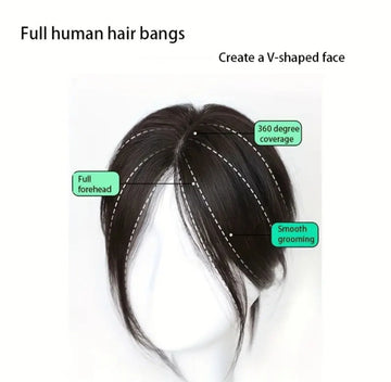 100% Echte haar extensions om grijs haar of kale plek te bedekken of voor meer volume zwart haartopper