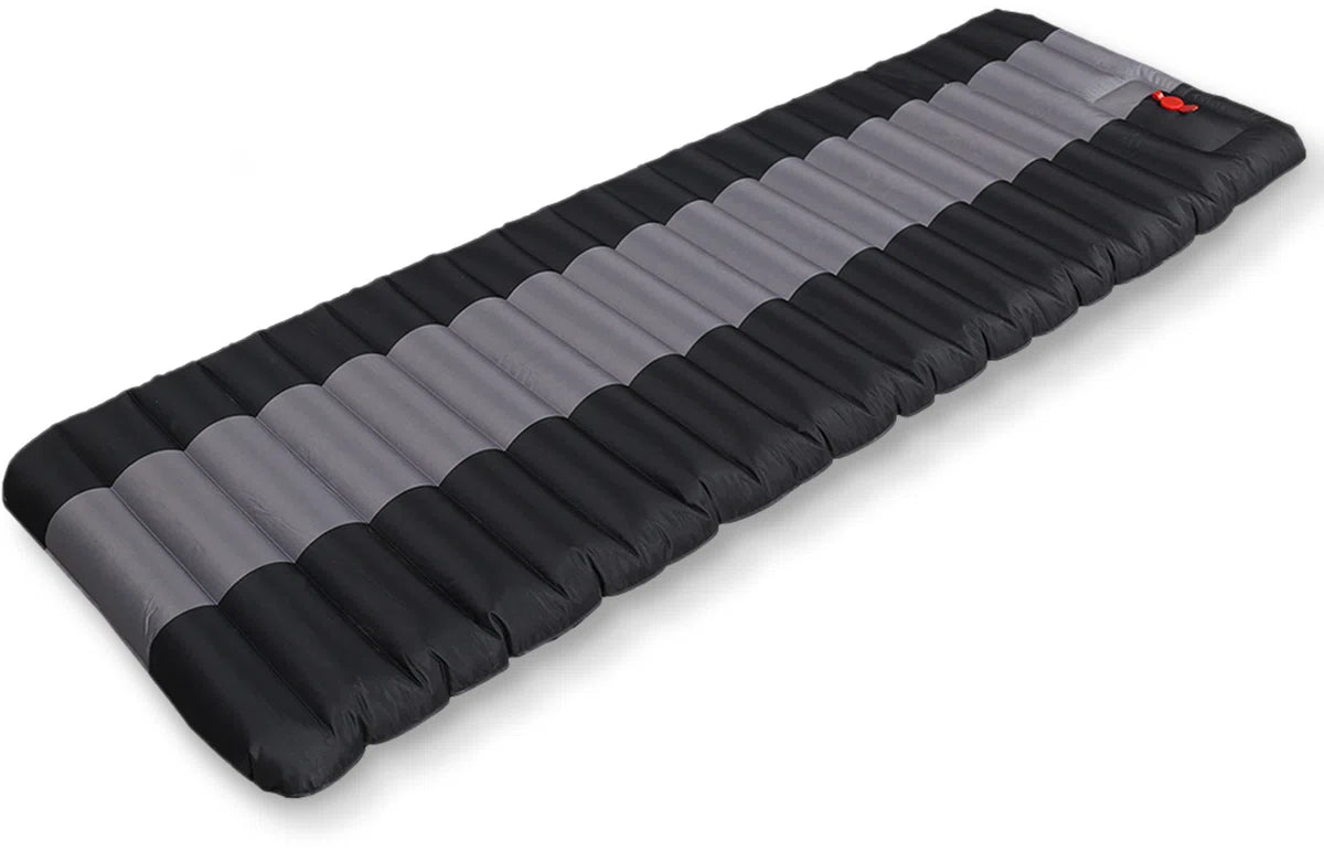 Luchtbed – 1 persoons – Ingebouwde Pomp – 183x60x8cm – Luchtmatras – Gratis Draagtas – Zwart / Grijs – Kamperen