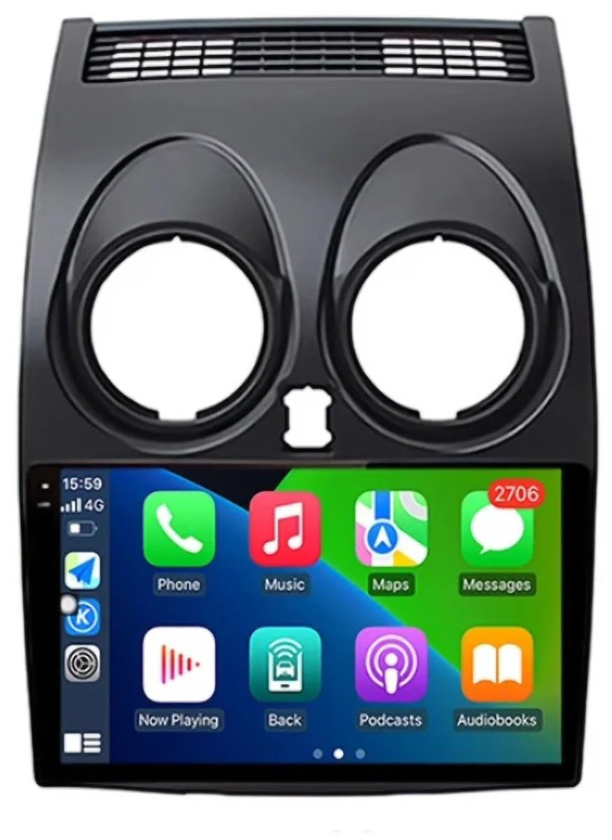 Nissan Qashqai 2006 - 2013 | Carplay & Android Auto | 2GB & 32GB | Autoradio met navigatie | radio scherm | 2006 2007 2008 2009 2010 2012 2013 | j10