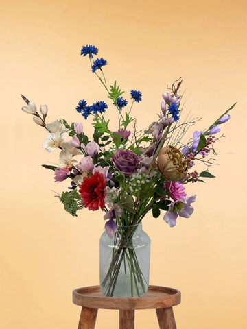 Zijden Boeket – 70-80 cm hoog – 18 stelen - doe-het-zelf boeket – DIY – alle kunstbloemen los geleverd – Lente – multi color – Exclusief vaas – Plukboeket - Veldboeket – Kunstbloemen - nep bloemen - nepbloemen - kunstplanten