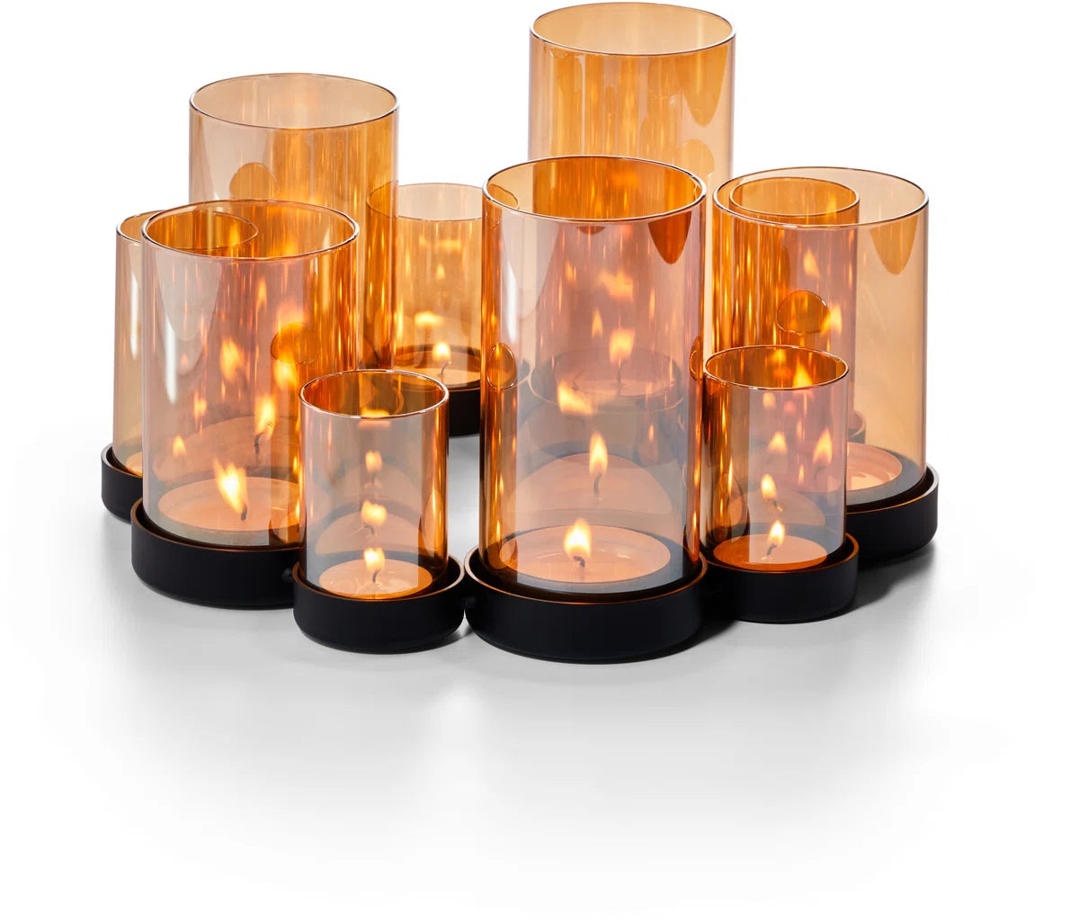 Philippi Lichtermeer Horizonte Kandelaar - Glas Goud - Basis Zwart