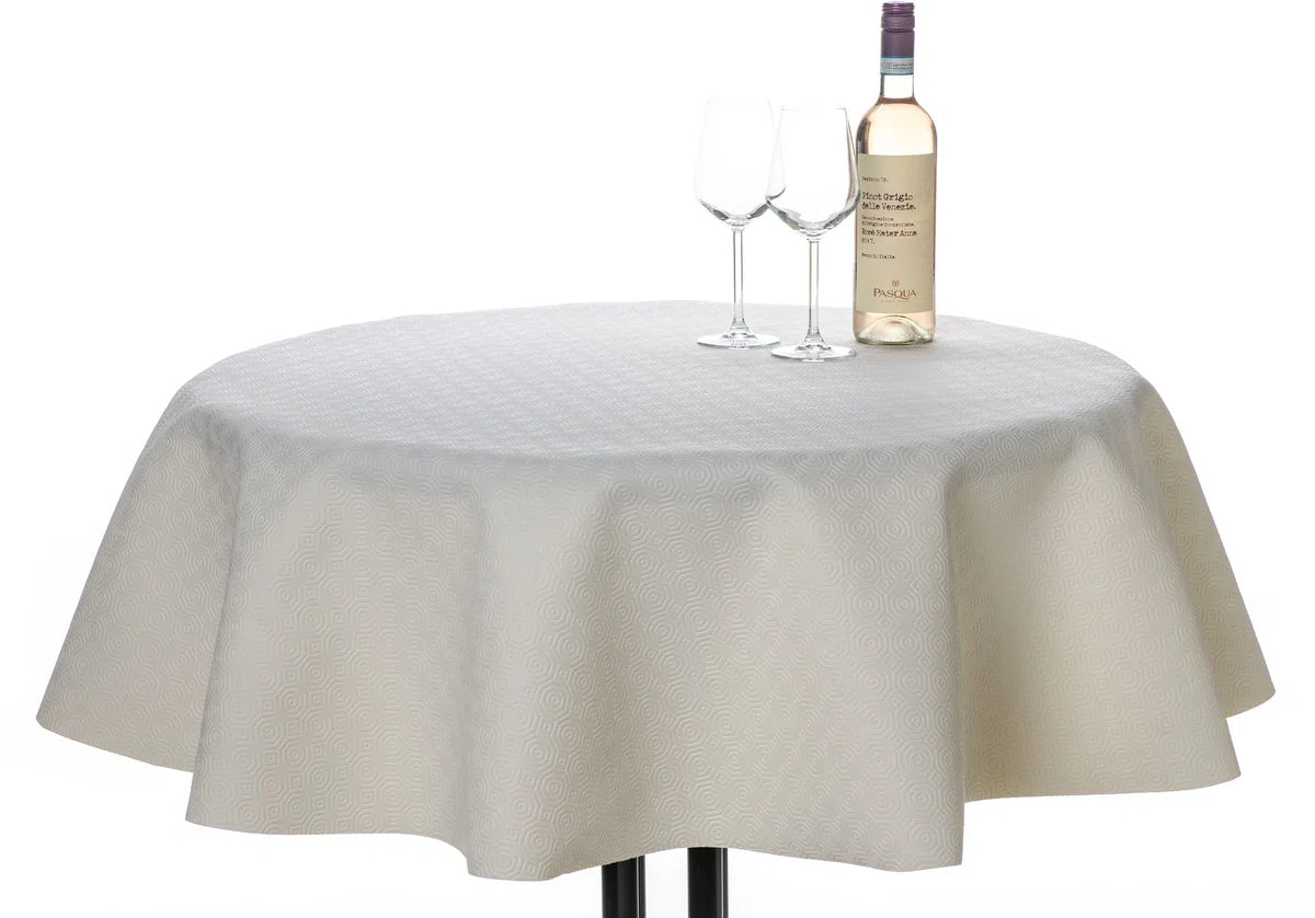 Tafelbeschermer uni - wit embossed rol van 140cm x 20mtr.