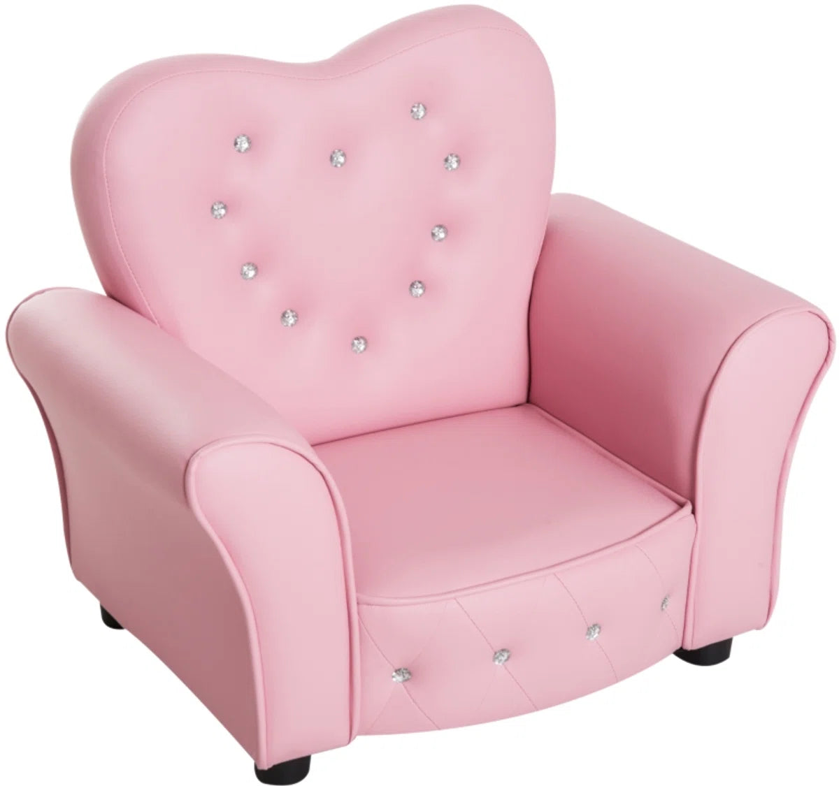 Kinderstoel - Kinderzetel - Kindersofa - Kinderbankje - Roze- L59 x B41,5 x H49 cm