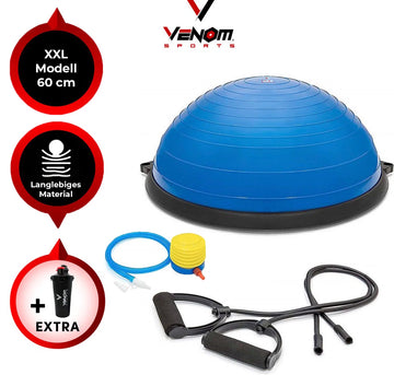 Venom Sports® X-BALL – Fitness – Balans Trainer – Anti-slip – 60 cm - Blauw