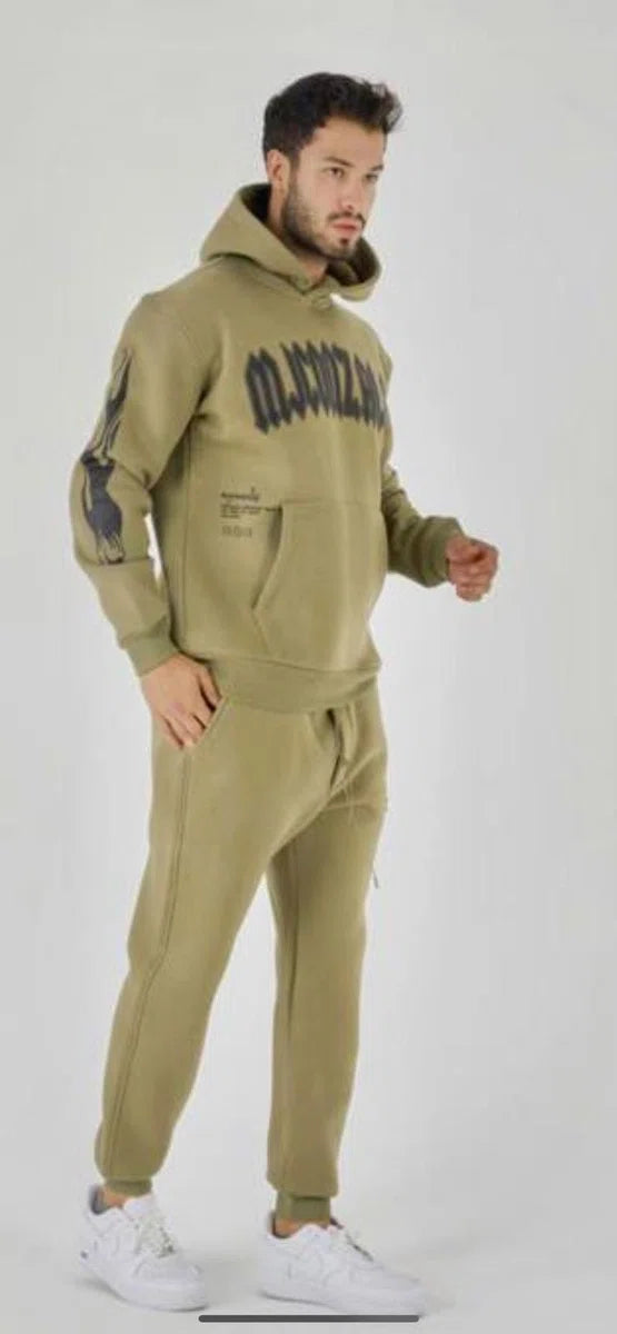 Trainingspak Katoen - Dikke pak - heren Track Suit - Casual Trainingspak Mannen Kleding - L