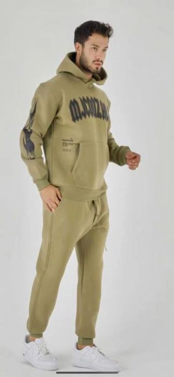 Trainingspak Katoen - Dikke pak - heren Track Suit - Casual Trainingspak Mannen Kleding - L
