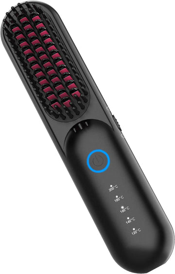 Draadloze Stijlborstel - Stijltang - Stijl Haar - 2 in 1 Elektrische Stijlborstel - Straight Brush - Hetelucht Borstel - 200graden - Warmteborstel - Haarborstel - Haarverzorging - Borstel - Draadloos - Accu - Batterij