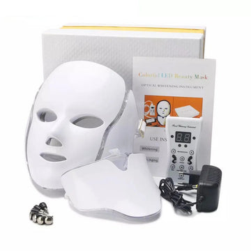 Lichttherapie LED Gezichtsmasker werkt o.a. tegen Acne, Vette Huid, Rimpels, Sproeten - Huidverzorging - Huidverjongingsapparaat - Gezichtsreiniger - Skincare