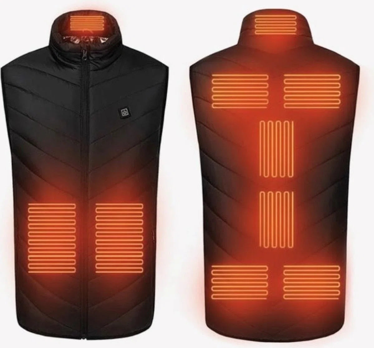 Verwarmd Vest | 9 Warmte-zones (25-50 C°) | 4-8 Uur Warmte | Elektrische Bodywarmer | Heated Vest | Thermokleding | Verwarmde kleding | Effectief & Functioneel | Werkt met Powerbank (usb-a) | Wintersport | Outdoor | Maat EXTRA LARGE (valt klein)