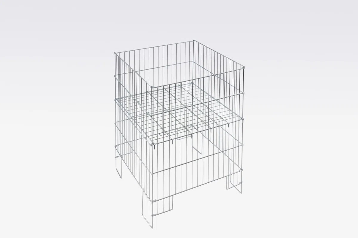 Stortmand - Verzinkt metaal 40x55x80cm - Aanbiedingsmand - Ballenmand - Ballenrek - Opbergmand voor in de garage - Speelgoedmand voor buitenspeelgoed