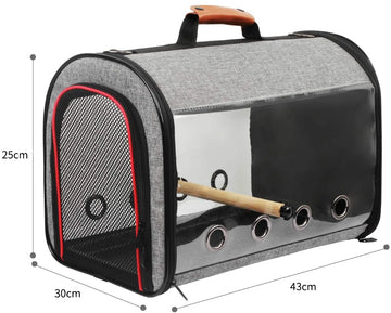 Vervoerstas vogel - Dieren - Polyester - Transporttas - Huisdier - Zitstok - Schouderband - Opvouwbaar - Ritssluiting - Ventilatie