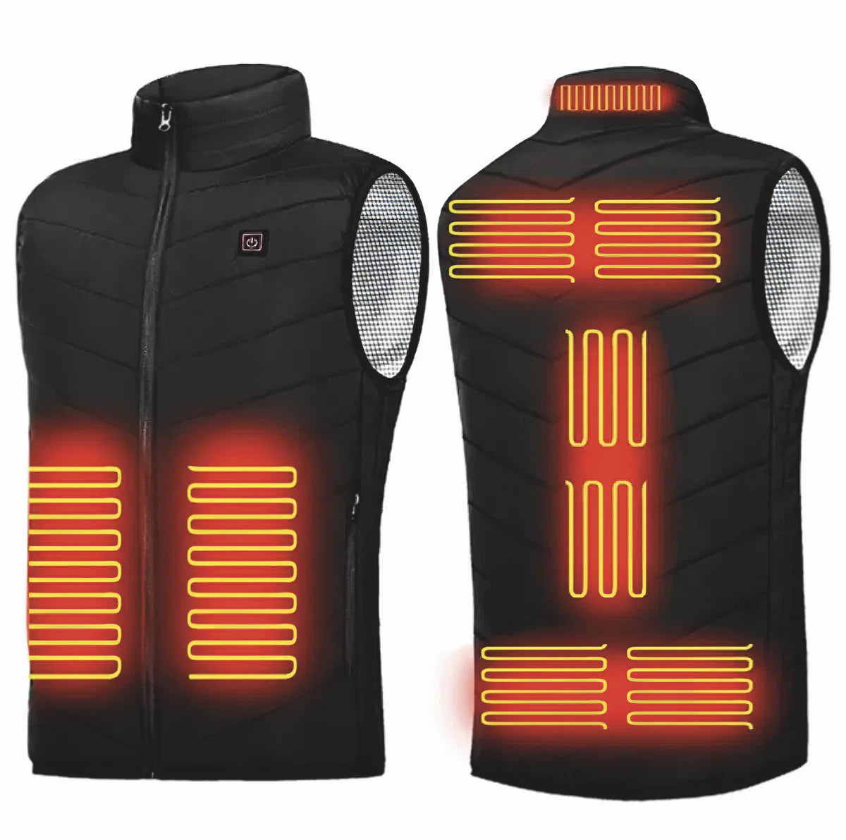Verwarmde Bodywarmer PRO - 3 standen - Kleding - Jas - Heated jacket vest - Inclusief powerbank - Maat M