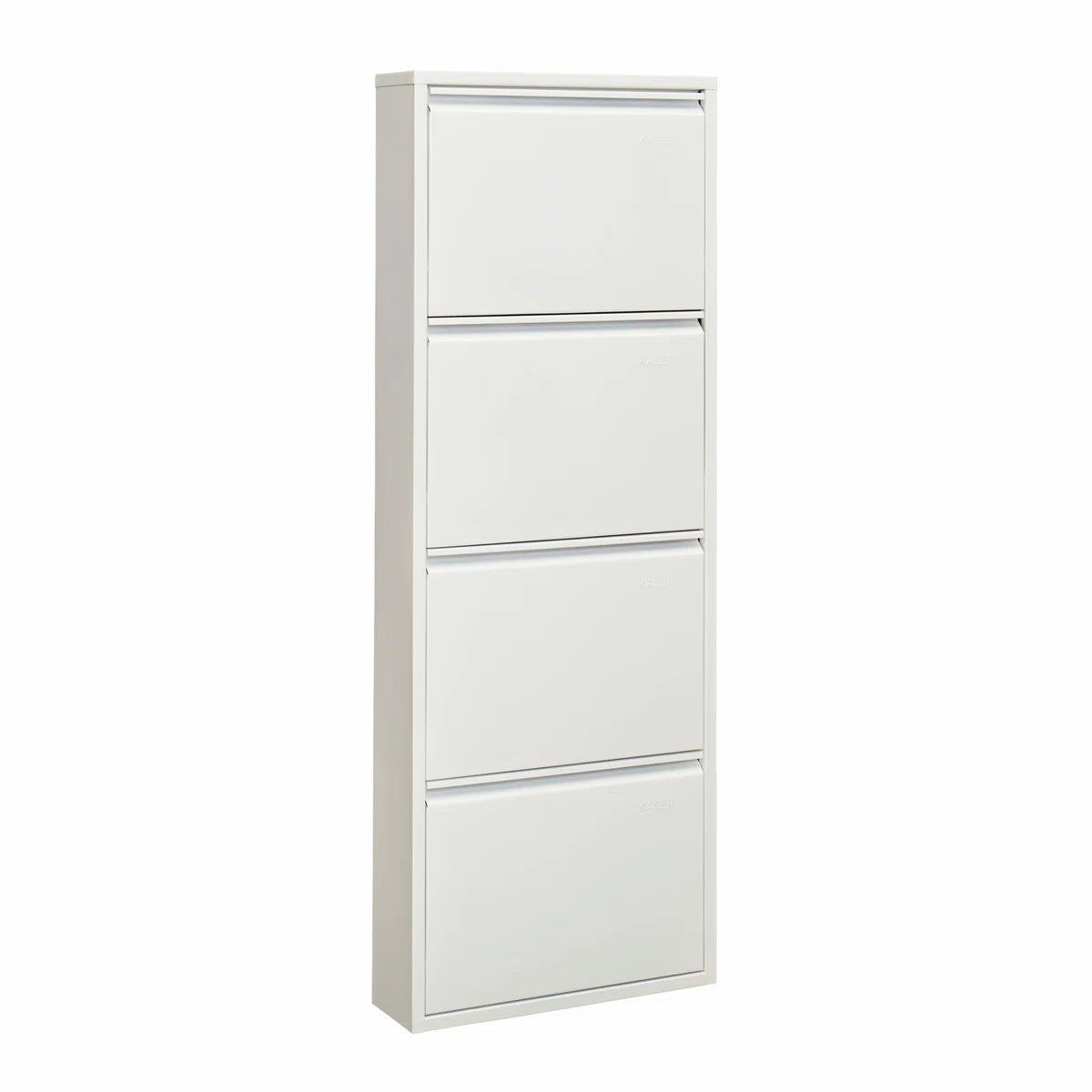 VEEHAUS® - Griffin - Praktisch Schoenenrek -Schoenenrek Wit - Schoenenrek met 4 Niveaus - Schoenenkast Wit - Schoenenrek metaal industrieel - Metaal - 50 x 137 x 15cm -Wit