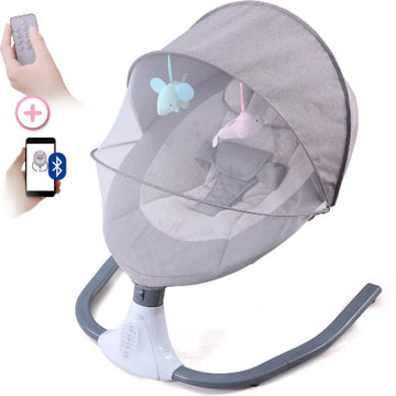 Elektrische Wipstoel - Bluetooth en Swing Opties - Babyschommel- Schommelstoel - Baby Swing - Baby wieg - Babyspullen - Kinderspullen