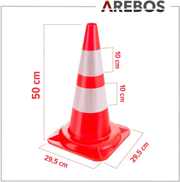 Verkeerskeerskegel / pion - 50 cm hoog - 10 stuks