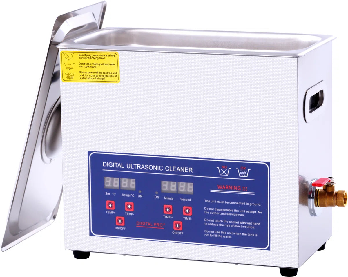 Ultrasoon reiniger 6 Liter - 6L (Ultrasoonbad - Reinigingsbad - Reinigingsbak - Trilbad - Ultrasone Reinigingsmachine - Carburateur Ultrasonic Cleaner - beste Ultrasoonreiniger - groot Reinigings bad - grote bak - pedicure badje apparaat)