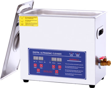Ultrasoon reiniger 6 Liter - 6L (Ultrasoonbad - Reinigingsbad - Reinigingsbak - Trilbad - Ultrasone Reinigingsmachine - Carburateur Ultrasonic Cleaner - beste Ultrasoonreiniger - groot Reinigings bad - grote bak - pedicure badje apparaat)