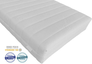 Kinder Matras Lily 70x150 Koudschuim HR45 16cm Dik Afritsbaar Anti Allergie