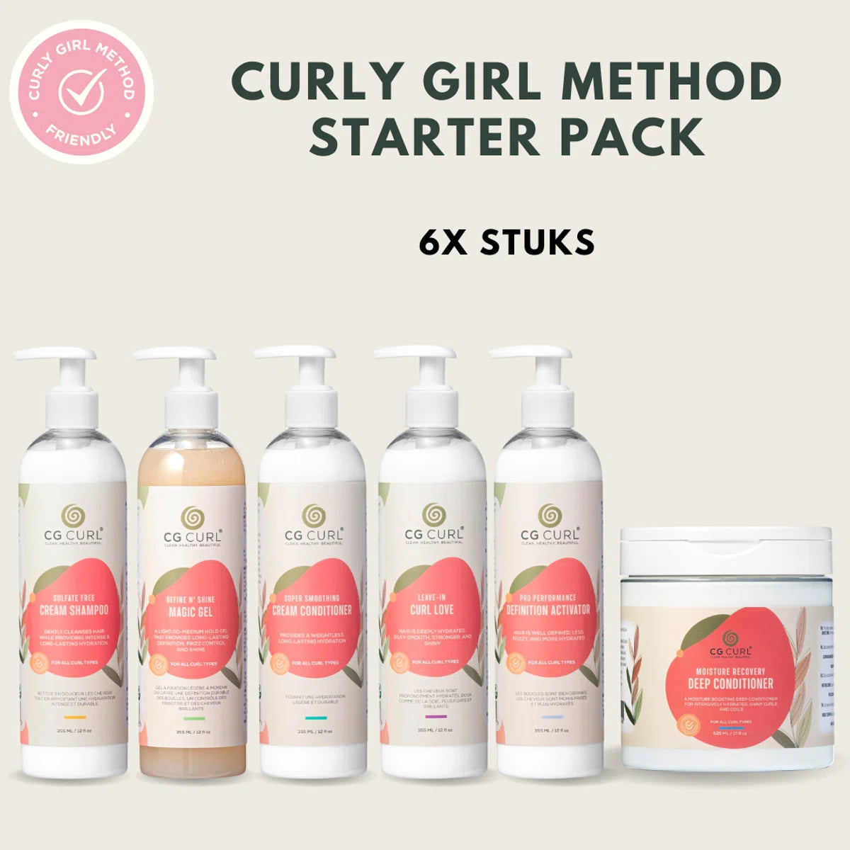 Curly girl method starter pack 6x stuks
