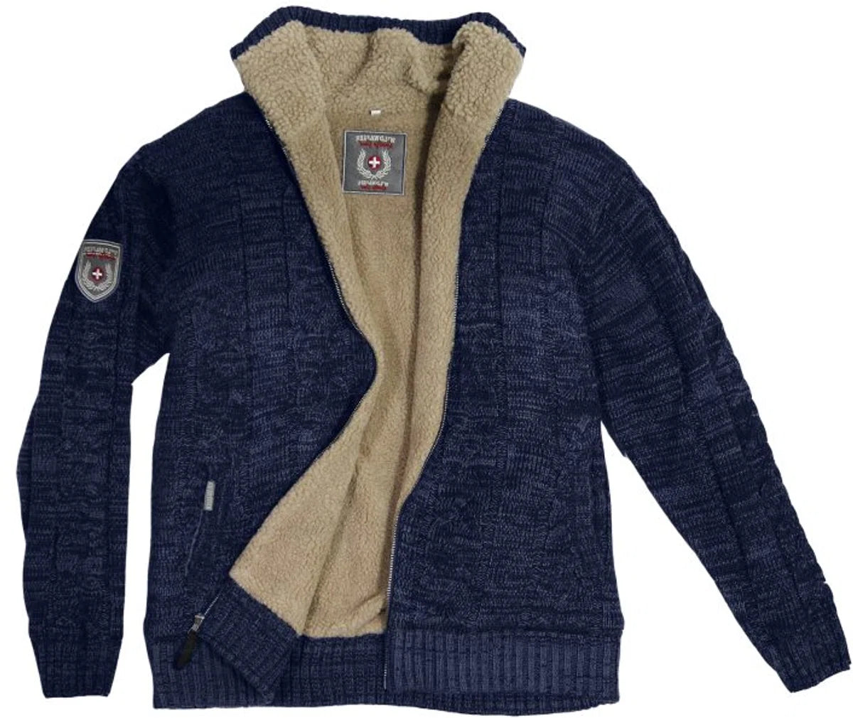 Teddy gevoerde gebreide Noorse trui | heren vest | 3 kleuren verkrijgbaar | maten S-4XL