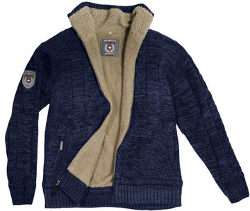 Teddy gevoerde gebreide Noorse trui | heren vest | 3 kleuren verkrijgbaar | maten S-4XL